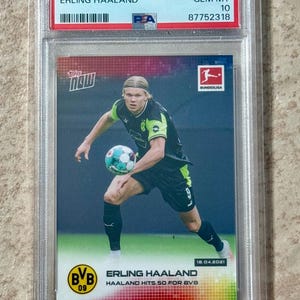 2020-21 Topps Now #172 Bundesliga Erling Haaland ~ PSA 10 Gem Mint
