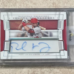 Paul Goldschmidt 2022 National Treasures Legacy Signatures Holo Silver Auto #d/10 Autógrafo Certificado