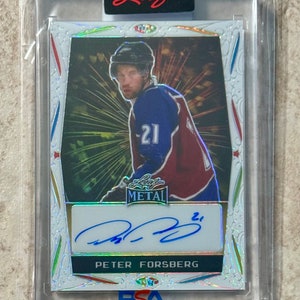2023 Leaf Metal Exclusivités Ebay # EAPF1 Carte autographiée 2/4 certifiée Peter Forsberg