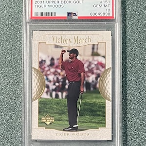 2001 Upper Deck Golf Gallery Tiger Woods #151 PSA 10 Gem Mint Rookie RC