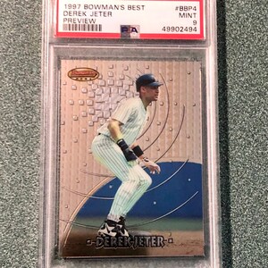 1997 Bowmans Best Preview #BBP4 Derek Jeter Yankees HOF PSA 9 Mint