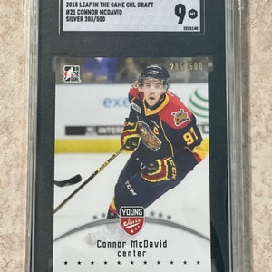 2015 Leaf Draft Connor McDavid Silver #d/500 Rookie #21 SGC 9