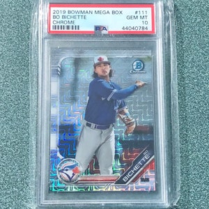 Carte de débutant Bowman Mega Box Bo Bichette Mojo 2018 PSA10