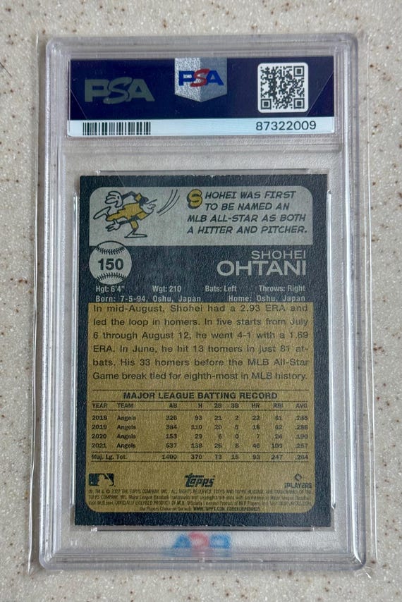 2022 Topps Heritage Shohei Ohtani Chrome Hot Box Refractor