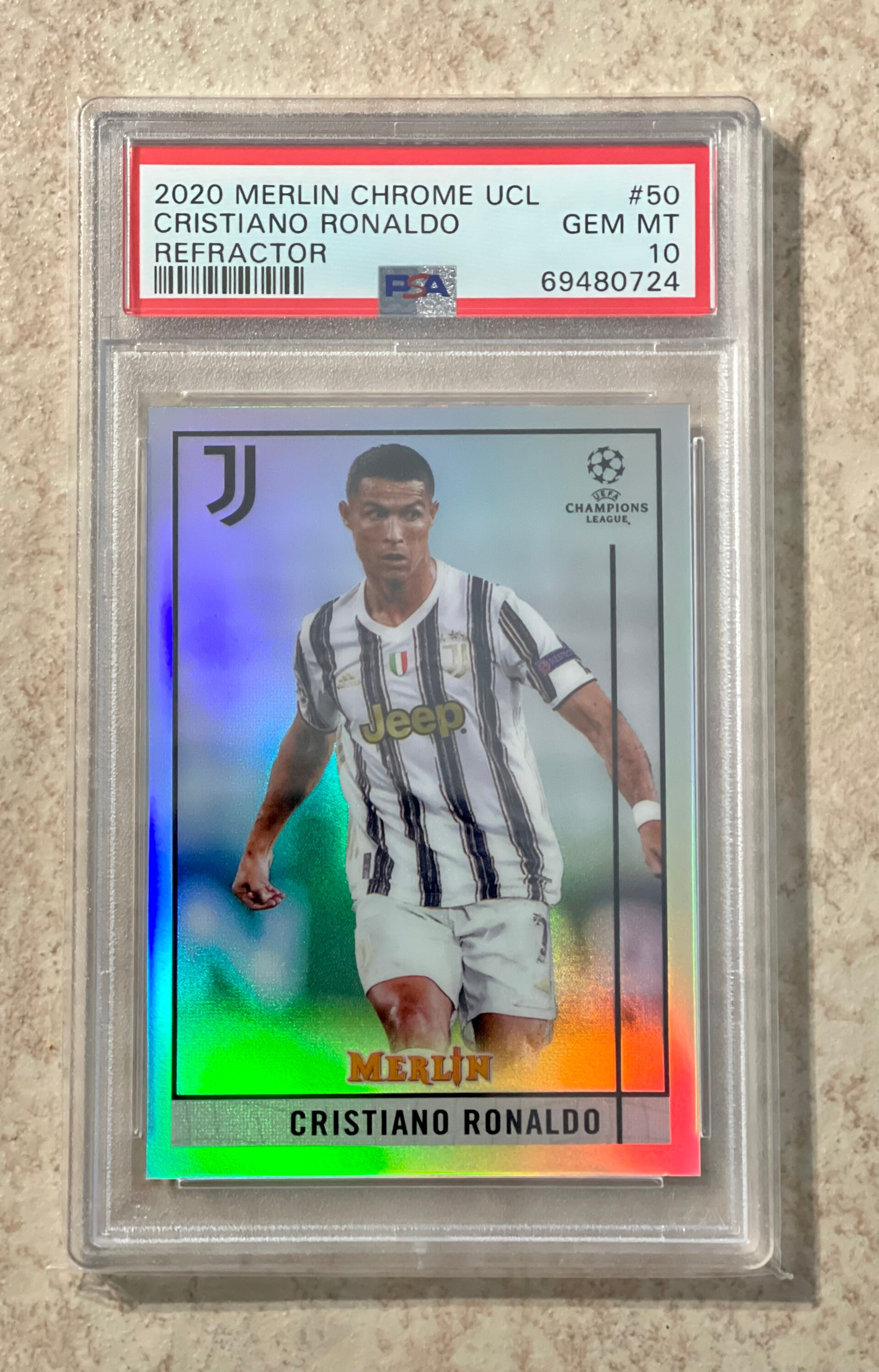 2020-21 Topps Merlin Chrome UCL Refractor — Cristiano Ronaldo #50 