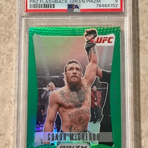 Conor McGregor 2022 Panini Prizm UFC Flashback Grün Prizm PSA 9 Mint