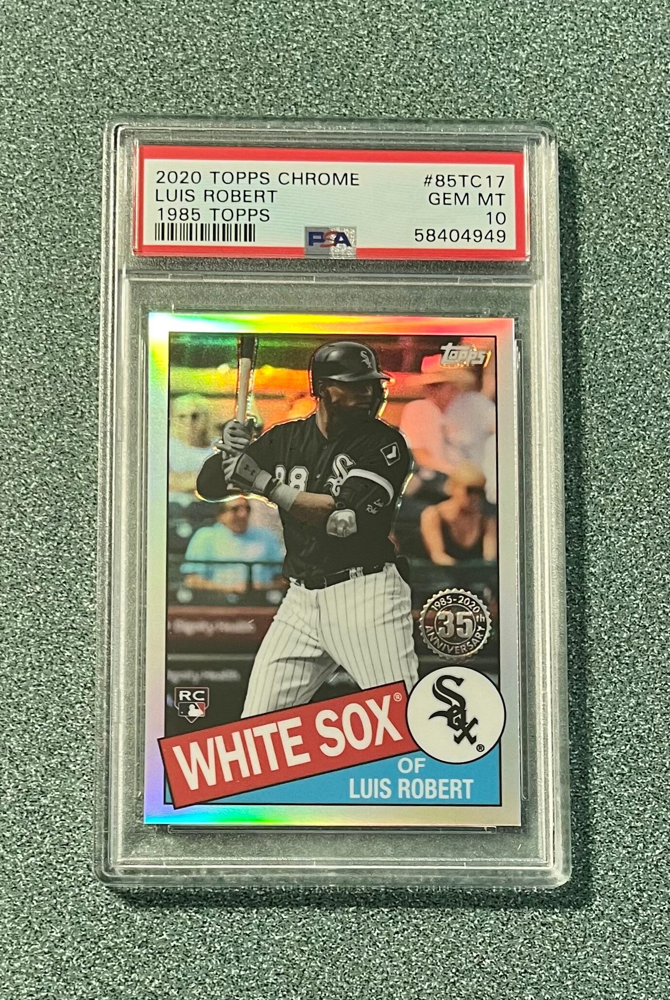 2020 Topps Chrome Luis Robert 1985 Rookie RC PSA 10 Gem Mint - Etsy