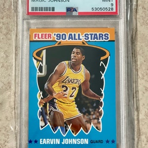 1990 Fleer All-Stars Magic Johnson PSA 9 Mint! Goed gecentreerd! Lakers HOF Geweldig