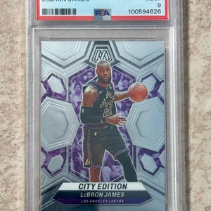 2023 Panini Mosaic #278 LeBron James PSA 9 Mint Los Angeles Lakers Cleveland Cavaliers Miami Heat
