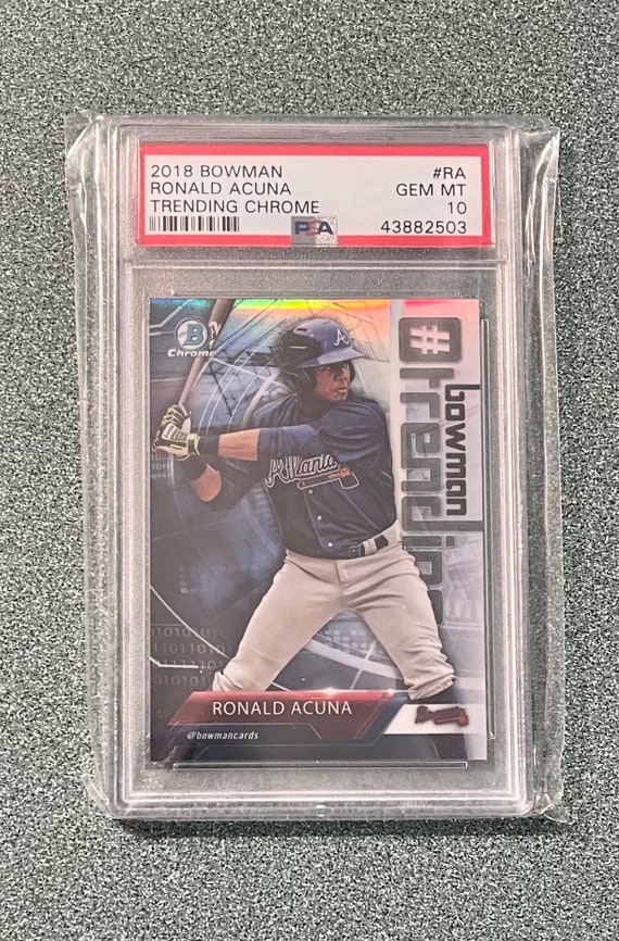 Ronald Acuna 2017 Bowman Chrome Trending Rookie RC PSA 10