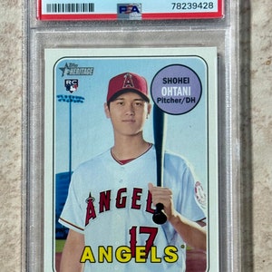 Tarjeta de novato de Shohei Ohtani de Topps Heritage 2018 Tarjeta de novato de PSA 9 Mint