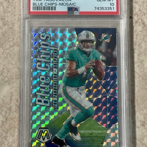 Tua Tagovailoa 2020 Panini Mosaic Blue Chips Mosaik # BC15 PSA 10 Gem Mint Miami Delfine