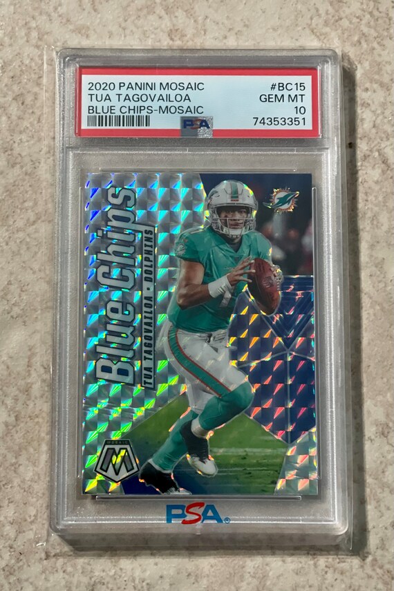 Tua Tagovailoa 2020 Panini Mosaic Blue Chips Mosaic RC Rookie