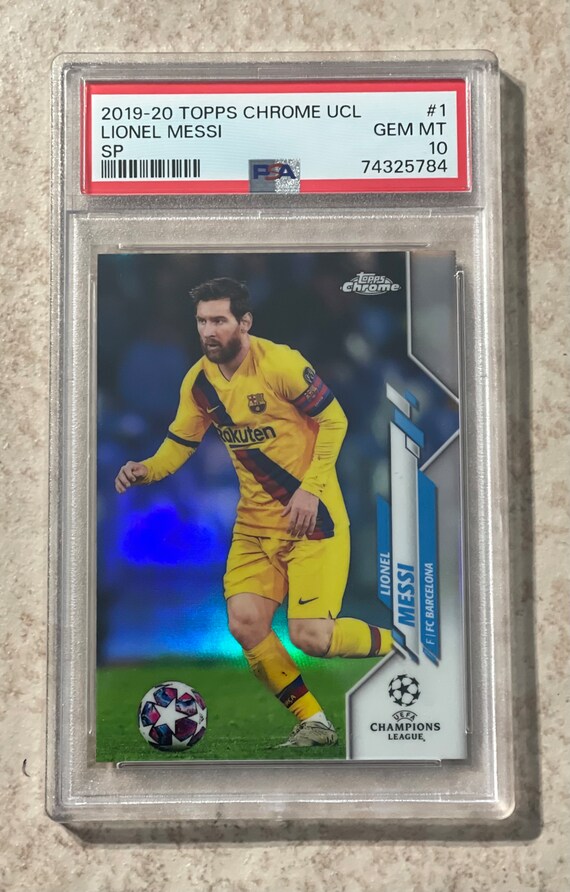 2019-20 Topps Chrome UCL Soccer SP #1 Lionel Messi PSA 10 Gem Mint