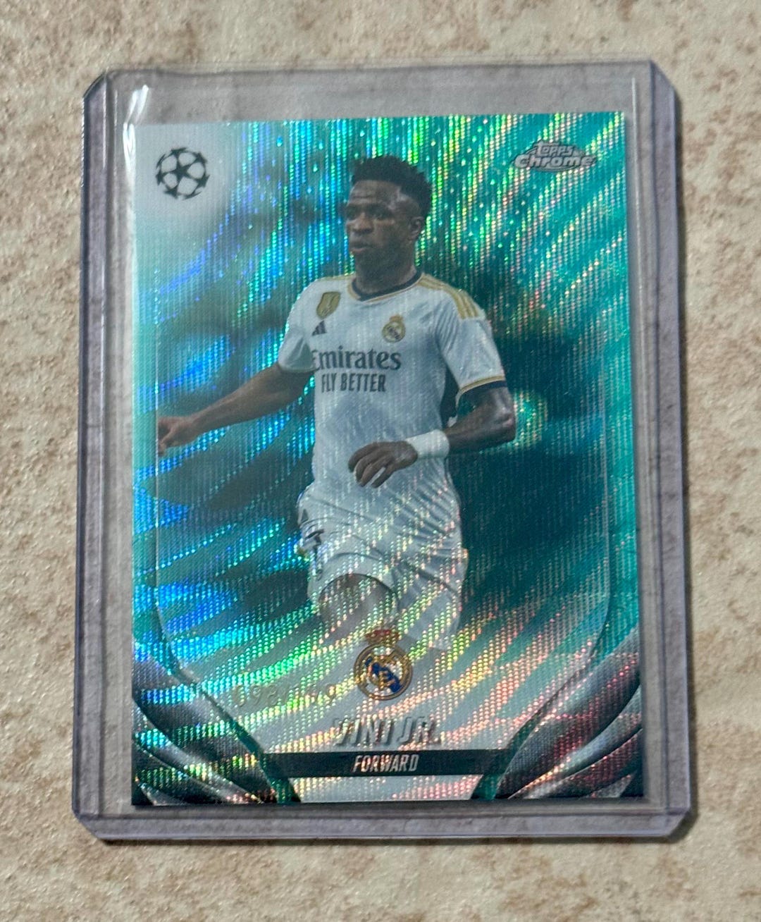 23-24 Topps Chrome UEFA Vini Jr. /199 Neon Green Wave No.92