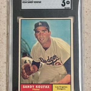 1961 Topps #344 Sandy Koufax SGC 3 Los Angeles Dodgers