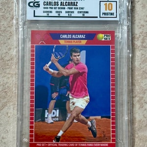 Exclusivité Web Feuille 2023 # PB-7 1989 Pro Set / 2367 Carlos Alcaraz CG 10 PRISTINE