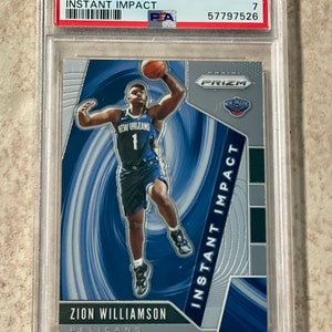 2019-20 Panini Prizm Instant IMPF #2 Zion Williamson RC Rookie PSA 7