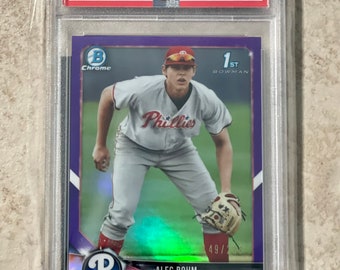 2018 Bowman Alec Bohm RC Auto Purple