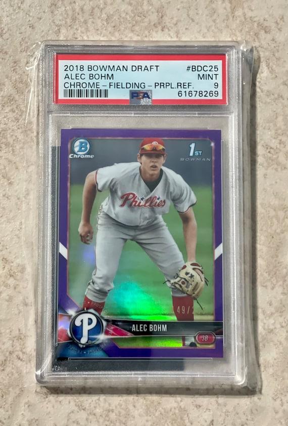 2018 Bowman Alec Bohm RC Auto Purple