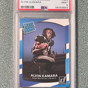 2017 Panini Donruss Alvin Kamara RC Rated Rookie PSA 9 Mint New Orlean Saints