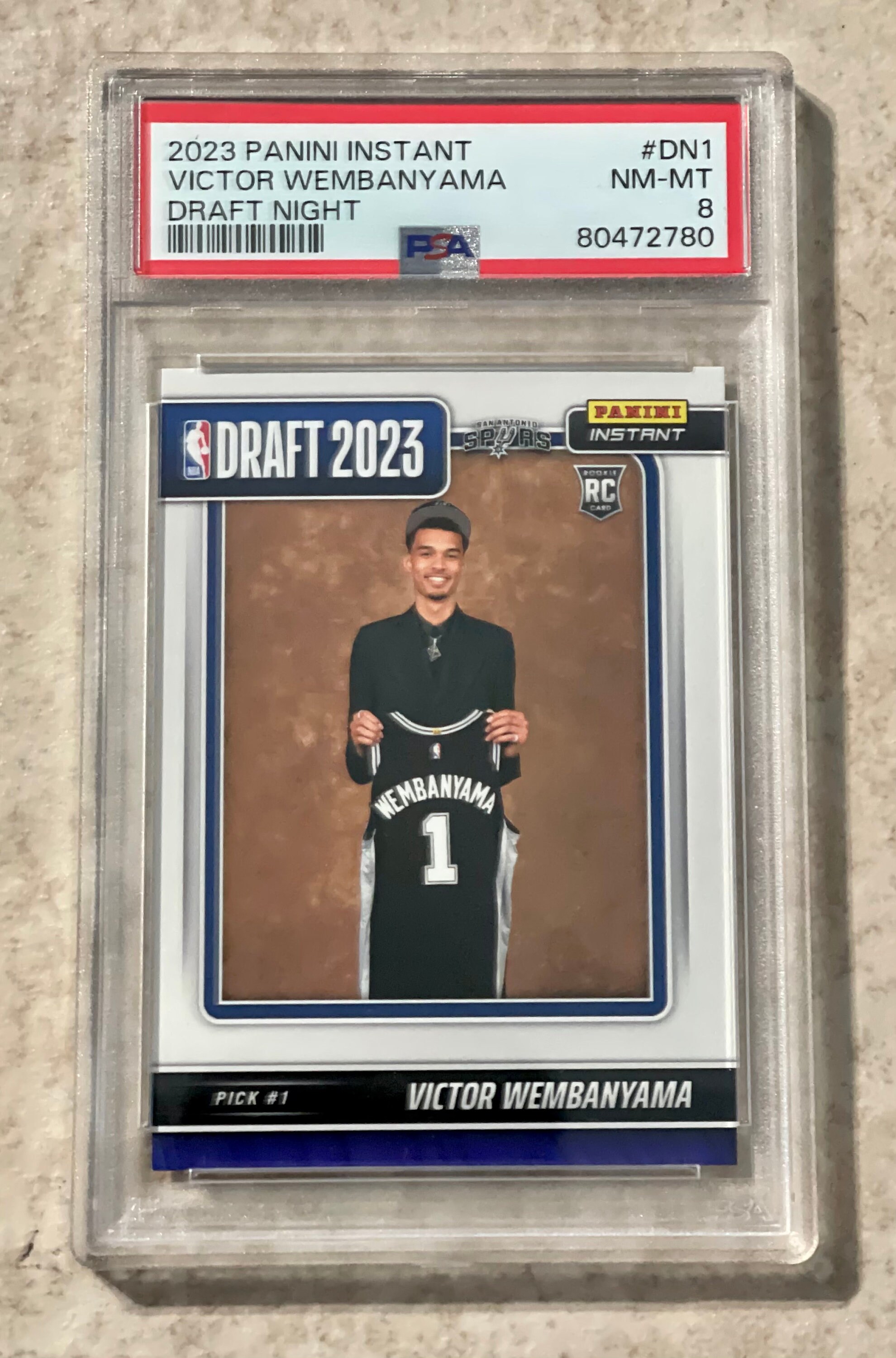 2023 Panini Instant Draft Night DN1 Victor Wembanyama RC Rookie 