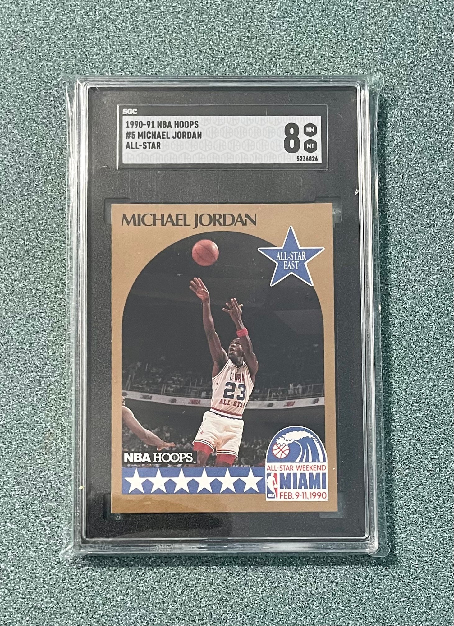 1993 NBA Hoops #281 East All Star Team Card PSA 9 Mint Jordan