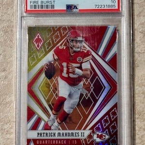 2020 Panini Phoenix Patrick Mahomes II Fire Burst PSA 10 pierres précieuses menthe # 45