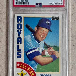 1984 Topps ジョージ・ブレット PSA 9 ミント カンザスシティ・ロイヤルズ HOF