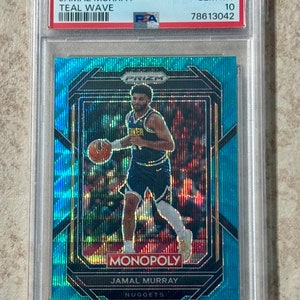 2022-23 Panini Prizm Basketball Monopoly Jamal Murray #23 Teal Wave Prizm PSA 10 Gem Mint
