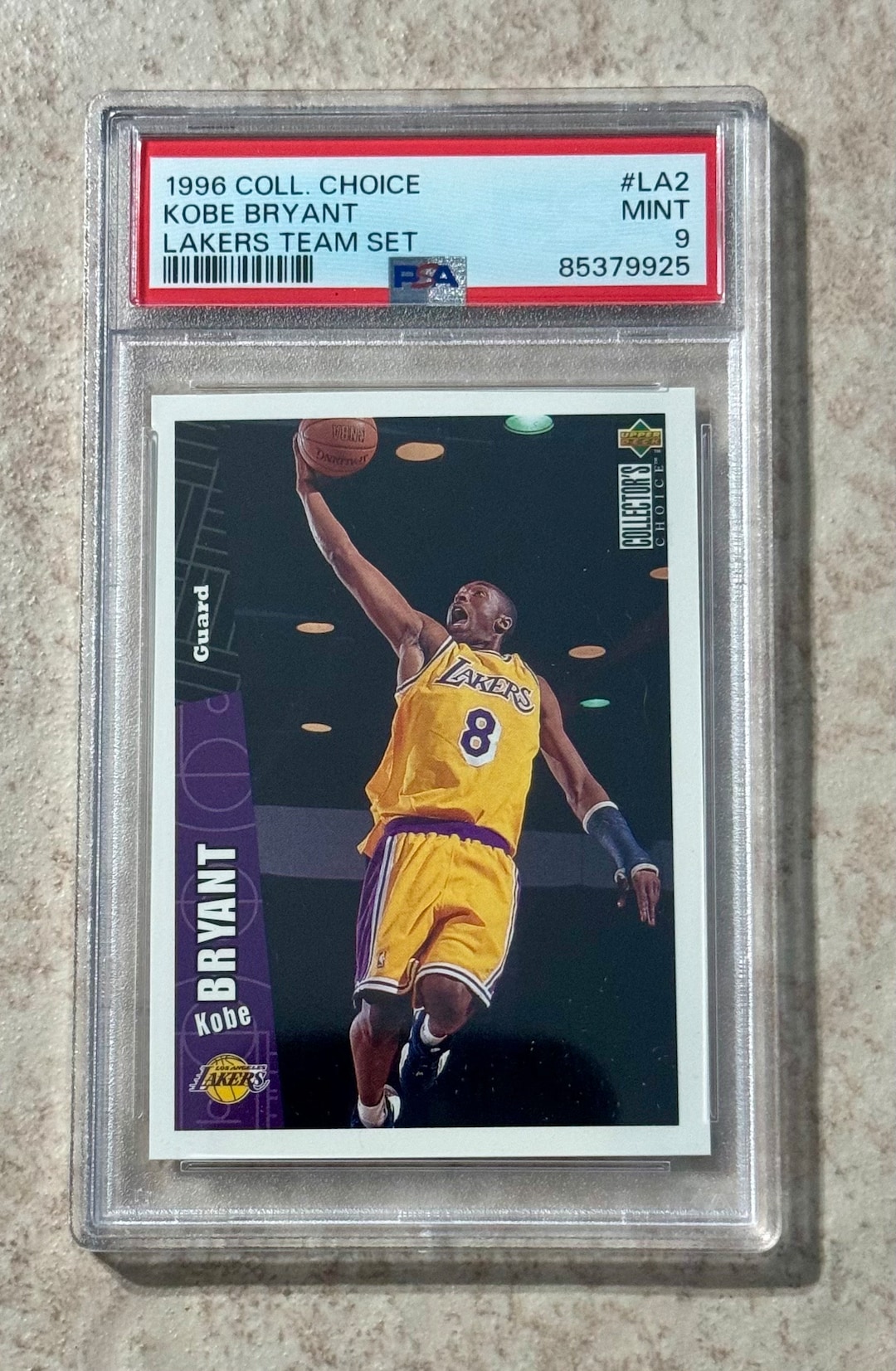 1996 UD Collector's Choice Kobe Bryant Rookie RC Lakers Team