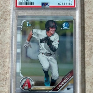 Corbin Carroll 1st 2019 Bowman Chrome Draft Rookie Card RC PSA 10 Gem Mint