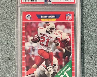 Carte de recrue Barry Sanders ! 1989 Pro Set RC #494 PSA 9 menthe