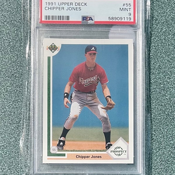 1991 Upper Deck Chipper Jones Rookie Card PSA 9 Mint Atlanta Brave’s Phenom Third Baseman