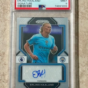 2022 Prizm Premier League Erling Haaland Signature AUTO