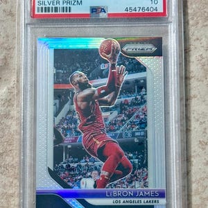 2018-19 Panini Prizm LeBron James #6 Silver Prizm PSA 10 Gem Mint Cleveland Cavaliers Los Angeles Lakers