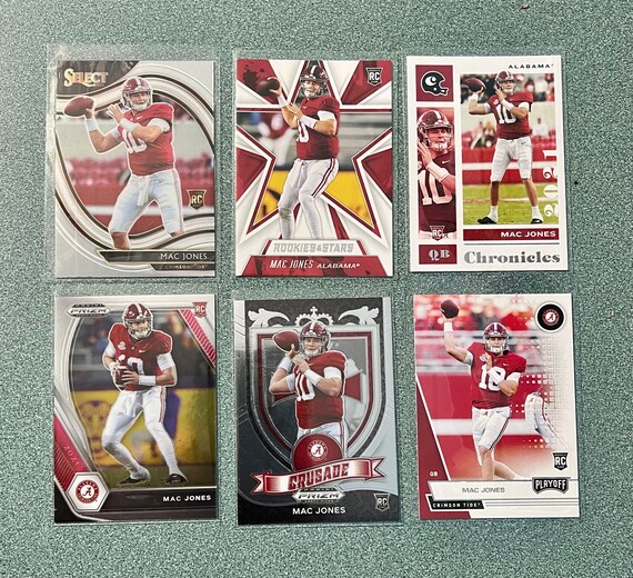 Mac Jones Rookie Lot of 6 Cards Number 1 Draft Pick for the New England