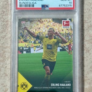 2021 Topps Now #5 Bundesliga Erling Haaland ~ PSA 10 Gem Mint