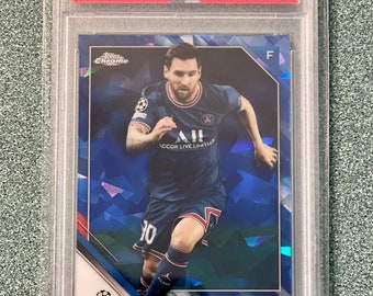 Soccer 2021 スタクラChrome リオネルメッシ リフカード 2021-22 Topps Chrome UCL Red Refractor Auto 1/10 Lionel