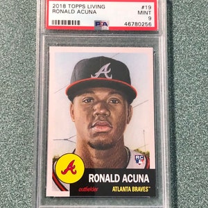 2018 TOPPS Living Ronald Acuna #19 Atlanta Braves RC Rookie Card PSA 9 Mint