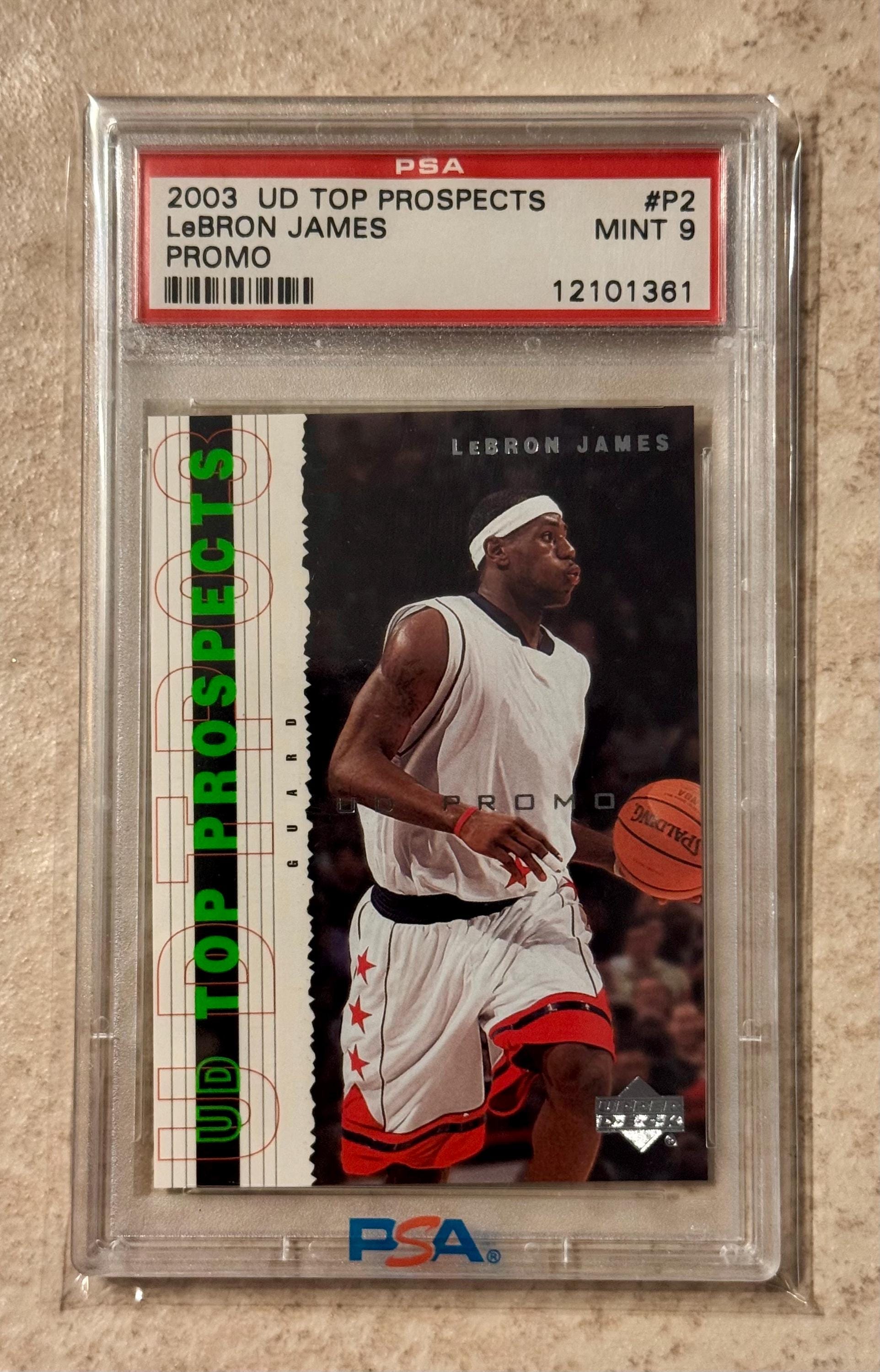 2003 Upper Deck Top Prospects Lebron James Rookie RC #55 PSA