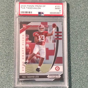 2020 Panini Prizm Draft Picks DP #101 Tua Tagovailoa Rookie PSA 9 Mint DP