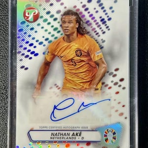 2023 Topps Pristine Nathan Aké Autograph #PA-NA Países Bajos Tarjeta autografiada certificada sellada