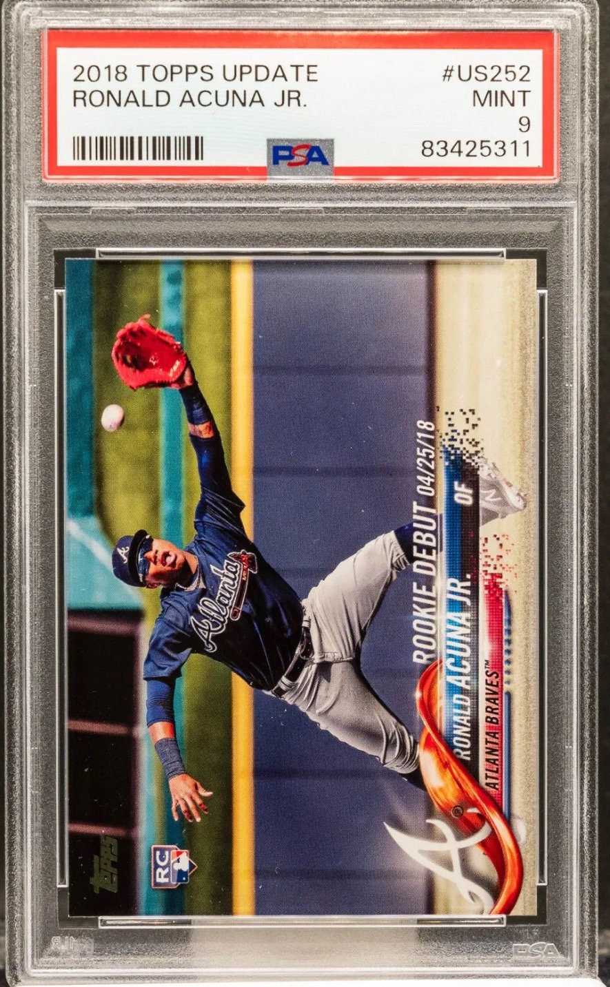 Ronald Acuna Jr 2018 Topps Chrome Update RC PSA 9 Mint Rookie #HMT31 Atlanta Braves