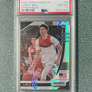 2020 Panini Prizm DP Hyper Prizm #43 LaMelo Ball RC Rookie PSA 10 Gem Mint
