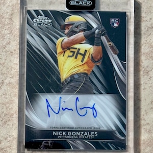 2024 Topps Chrome Black Nick Gonzales Rookie Auto Pittsburgh Pirates