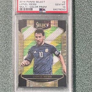 2016-17 Panini Wähle Fußball Multi-Color Prizm #2 Lionel Messi Argentinien PSA 10 Gem Mint