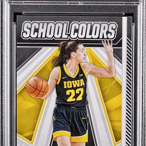 2024 Panini Caitlin Clark Collection School Colors  Caitlin Clark Rookie RC PSA 8
