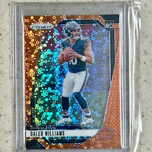 Panini Prizm 2024 - CALEB WILLIAMS - Carte orange Disco Prizm Rookie RC Chicago Bears