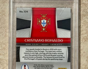 2018 Panini Prizm World Cup Cristiano Ronaldo #154 PSA 10